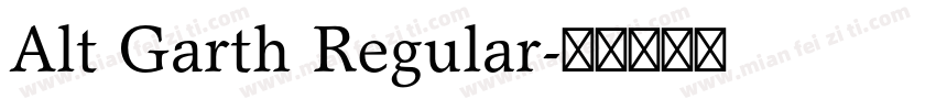 Alt Garth Regular字体转换